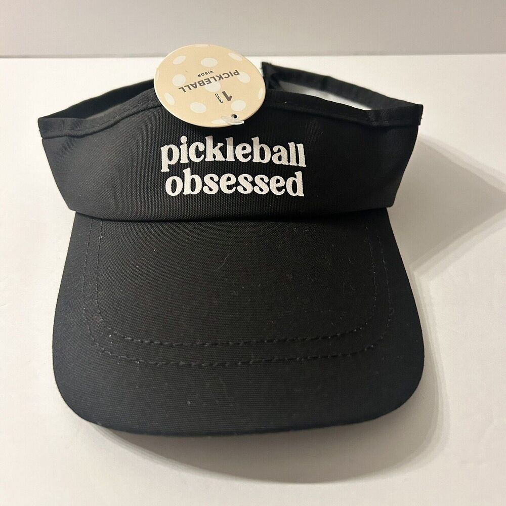 New With Tags Black And White Pickleball Obsessed Visor
